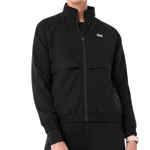 Figs Sydney Scrub Jacket Black